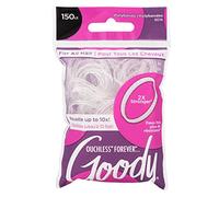 Goody Ouchless Womens Polyband Elastic Hair Tie - 150 Count, Clear - Fine Hair - Hair Accessories to Style With Ease and Keep Your Hair Secured - Perfect for Fun and Unique Hairstyles - Pain-Free