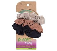 Goody Planet GOODY Lot de 3 chouchous élastiques durables pour femme, couleurs neutres, gris, rose et noir