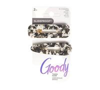 Goody SlideProof Resin Hinge Hair Clip Set, 2 Ct, XL-sized Printed Black Clips for Styling, Quick & Easy Creaseless Styling, Accessories for Women & Men, For Medium to Thick Hair