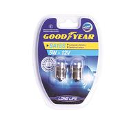 Goodyear 77027 Kit pour 2 Ampoules Sphériques FEUX 12 V 5 W BA 15S Blister-Lot de 2