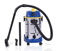 Goodyear - Aspirateur Industriel Solides et Liquides 30 L, sans Sac 1600 W, Prise Synchronisée 1000 W, Fonction Soufflerie, Brosse Sols Durs/Moquettes, Filtre HEPA, Dépression 20 kPa