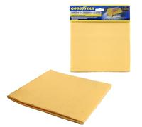 Goodyear Chamois synthétique - Chamois Naturel, Super Absorbant, sans Traces et sans Rayures, avec Une Plus Grande tolérance aux nettoyants de Voiture Modernes | Reste Doux Lors du séchage | XL 72 cm