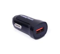 Goodyear Chargeur USB Q,C, 3,0, Pd18W, Recharge Rapide, 1 Port USB pour Prise Allume-Cigare Voiture, 5 V, 3 A, 9 V, 2 A, 12 V, 1,5 A