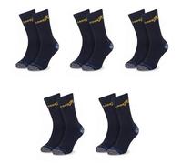 Goodyear Vêtements de travail homme GYSCK004 Chaussettes de travail robustes à talon rembourré et à bout contrasté, Noir, Taille Unique (UK 6-11) (EU 39-46), Paquet de 5