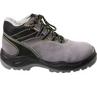 Goodyear Chaussures de sécurité Hautes S1P avec métal en Cuir suédé Couleur Noir et Gris Taille 37