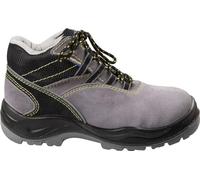 Goodyear Chaussures de sécurité Hautes S1P avec métal en Cuir suédé Couleur Noir et Gris Taille 38