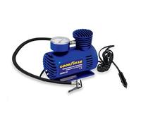 Goodyear Compresseur avec Manomètre 12 V 250 Psi pour Voiture, Moto, Vélo et Équipement de Sport, avec 4 Accessoires Inclus, Prise Allume-Cigare, Compresseur Portable