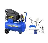 Goodyear - Compresseur d’air 24 L, 2 CV, 8 bar, 188 L/min, kit soufflette