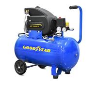 Goodyear - Compresseur d'air de 50 L, Capacité d'aspiration 188 litres/minute, 2 800 tr/min, Pression nominale 8 bars/115 PSI, Protection contre les surcharges, Régulateur robuste