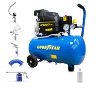 Goodyear - Compresseur portable 24 L, 1,5 HP, 8 bar, 165 L/min, silencieux