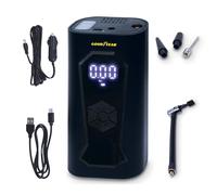 Goodyear Compresseur Portable Rechargeable sans Fil 6000 mAh, 5 en 1, gonflage, dégonflage, Mesure de Pression, Banque d'alimentation, Lampe de Poche 6 LED, Accessoires Inclus, Prise Allume-Cigare