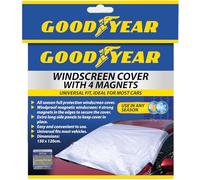 Goodyear Couverture magnétique pour Pare-Brise de Voiture | Protection Contre la Neige et Le Gel | 4 aimants Haute Puissance | Rabats latéraux Double Protection