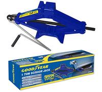 Goodyear Cric ciseau Professionnel 1 Tonne pour Voiture Van - Manivelle de Vitesse