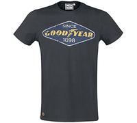 Goodyear East Lake Homme T-Shirt Manches Courtes Gris XXL 100% Coton Slim Fit