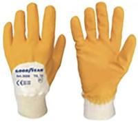 Goodyear Gants en coton et nitrile taille 9 couleur jaune/blanc, gants de travail