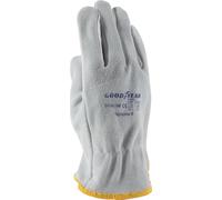 Goodyear Gants en cuir pleine fleur et croûte, taille 9, couleur blanc, gants de travail