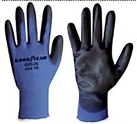 Goodyear Gants en polyuréthane alvéolaire et paume taille 9, couleur bleu et noir, gants de travail