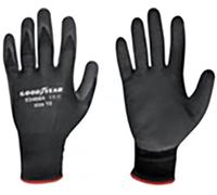 Goodyear Gants en PU et paume en mousse de latex, taille 10, couleur noire, gants de travail