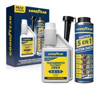 Goodyear Lot de 2 additifs Diesel, Traitement Anti-cristallisation AdBlue® et nettoyant Complet 5 en 1