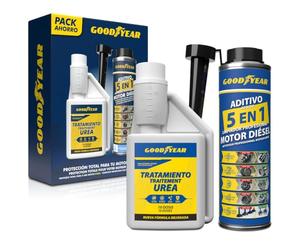 Goodyear Lot de 2 additifs Diesel, Traitement Anti-cristallisation AdBlue® et nettoyant Complet 5 en 1