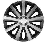 GOODYEAR Lot de 4 enjoliveurs pour Voiture « Memphis Carbon » Noir/argenté 38,10 cm