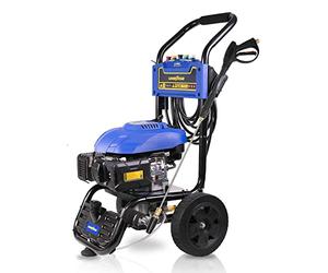 Goodyear - Nettoyeur Haute Pression Thermique 4100W - 206 Bars, Débit 570 l/h, 8m Tuyau, 5 Buses à Raccord Rapide, Réservoir 3,6L, Pompe 3 Pistons Acier Trempé, Idéal Jardin et Extérieur