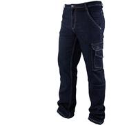 Goodyear Workwear Hommes Vêtements Multi Poche Cargo Travail Carpenter Jeans, Stretch Utilitaire Denim Blue, 36" Taille Jambe Régulière (31")