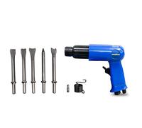 Goodyear - Perceuse à percussion pneumatique, avec compresseur, débit de 141 l/min, fréquence de soufflage de 350 coups/min, 5 burins (plat, poinçon conique, coupe-soudure, coupe-tôle, coupe-coupe)