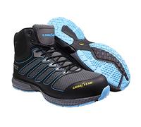 Goodyear Pour des hommes Workwear Résistant à l'eau Maraudeur Métal Composite Toe & Midsole Sécurité au travail Bottes formateurs S3 SRC HRO, Noir/Bleu, 41 EU