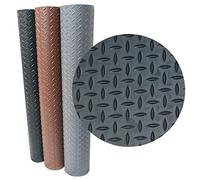 Goodyear Revêtement de Sol en Caoutchouc plaqué Diamant - 3,5 mm x 91,4 cm x 1,8 m - Gris foncé