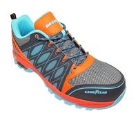 Goodyear S1P SRA HRO Baskets de sécurité au travail sans métal pour hommes, orange/bleu, 41 EU