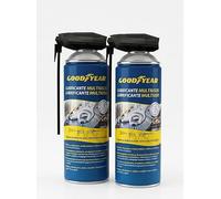 Goodyear - Spray lubrifiant multi-usages 400 ml, 2 unités diélectriques > 30 kV, huile avec particules céramiques hBN, protection anticorrosion et pénétrante pour outils, automobile et maison, ivoire