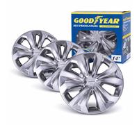 Goodyear SR Enjoliveurs Lisbonne 14" Silver - Set 4 Pièces - Couvre Roue Universelles - Style Élégant - Installation Rapide