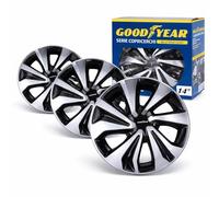 Goodyear SR Enjoliveurs Savona 14" Bicolor - Lot de 4 Housses de Roue universelles - Design Moderne - Montage Facile
