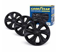 Goodyear SR Enjoliveurs Séoul 14" Matt Black - Set 4 Pièces - Couvre Roue Universelle - Look Sportif - Montage Rapide