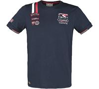 Goodyear T-Shirt Homme Confortable Homme T-Shirt Manches Courtes Marine XXL 100% Coton Slim Fit