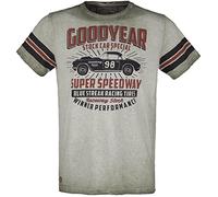 Goodyear T-Shirt Homme Confortable Homme T-Shirt Manches Courtes Olive M 100% Coton Slim Fit