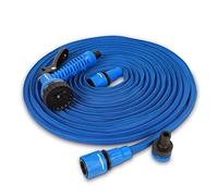 Goodyear - Tuyau extensible de 30 m avec pistolet d'irrigation sur 7 positions, Flexible pour une utilisation au jardin, Anti-torsion et léger, Connecteurs rapides ½'' ¾'' (Tuyau extensible 30 mètres)