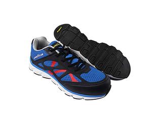 Goodyear Workwear GYSHU1633 Hommes Métal Maraudeur Chaussure légère Composite Toe flexible Semelle intermédiaire Workwear Entraîneur S1P / SRA/HRO, Noir/Bleu, Royaume-Uni 10 UE 44