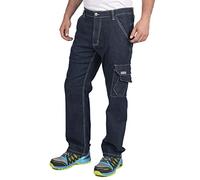 Goodyear Workwear Hommes Vêtements Multi Poche Cargo Travail Carpenter Jeans, Stretch Utilitaire Denim Blue, 38" Taille Jambe Régulière (31")