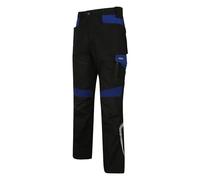 Goodyear Workwear Pantalon De Travail De Sécurité Réfléchissant Pour Hommes Flex Genou Multi Poches Genouillère, Noir/Bieu Royal, 38" Taille Jambe Longue de 34"