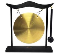 Goodyouge Gong avec maillet petit gong vent en laiton pour bureau (type 1)