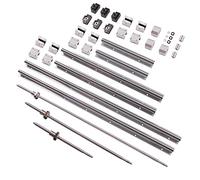 GooEquip Guide linéaire SBR20 300/600/1000 mm - Kit de roulement linéaire et SFU1605-350/650/1050 mm - Axes de déviation avec BK/BF12 et embrayage - DSG16H pour machines automatisées CNC