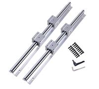 GooEquip Guide linéaire SBR20 800 mm, Rail Linéaire Avec 2 Arbres de Rail de 800 mm et 4 Blocs SBR20UU pour Machines Automatisées Routeurs CNC Tours, Kit de Rails de Guidage SBR20
