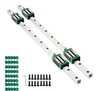 GooEquip - Kit de 2 guides linéaires HGR20 - 800 mm - Rail linéaire avec 4 blocs coulissants, pour imprimantes 3D, machines CNC, appareils électriques, machines médicales