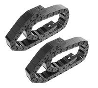 GooEquip Lot de 2 chaînes de remorquage 18 mm x 37 mm - Longueur : 1 m - Pour le guidage des câbles - Chaîne de remorquage R38 de qualité supérieure pour machines CNC (18 x 37 mm, 1 mètre)