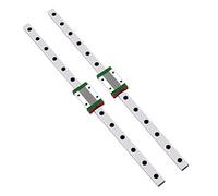 GooEquip Lot de 2 Mini Guides de Rail Linéaires MGN12H - 350 mm - Avec Bloc de Chariot - Pour Imprimante 3D DIY et Machine CNC XYZ