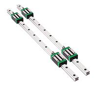 GooEquip Lot de 2 rails linéaires HGR 20-1200 mm avec 4 blocs coulissants pour imprimante 3D, machine CNC, appareils électriques, machines médicales