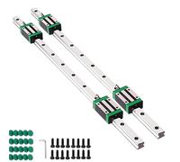 GooEquip Lot de 2 rails linéaires HGR 20-200 mm avec 4 blocs coulissants pour imprimante 3D, machine CNC, appareils électriques, machines médicales
