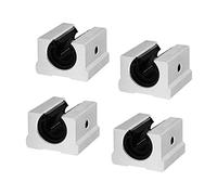 GooEquip Lot de 4 roulements linéaires en aluminium SBR20UU - 20 mm - Pour rails linéaires - Pour routeur linéaire - SBR20 CNC